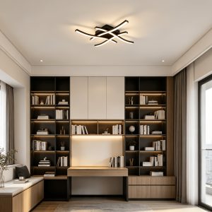 18-inch LED Ceiling Lamp, 3 Color-changing, Control Arc Design Chrome-based Embedded Installation Lamp Bedroomu002F Kitchenu002F Corridoru002F Balconyu002F Front Door