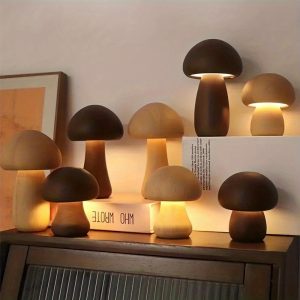 USB Dimmable Mushroom Table Lamp with Touch Control, Smart Tri-Color Mushroom Lamp, Portable Wireless Smart Lamp, USB Rechargeable Battery Light, Stepless Dimming, Birthday Gift Night Lights