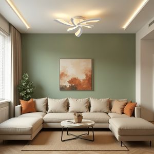 Three V-shaped Ceiling Lights, Stylish And Simple. They Offer Three Adjustable Lighting Colors And Are Suitable for Bedrooms, Balconies And Entrance Halls.