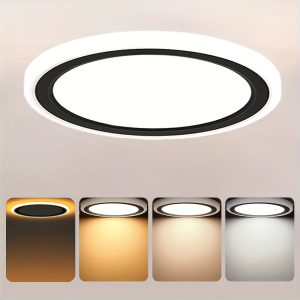 13 Inch LED Flush Mount Ceiling Light Fixture, Nightlight 2000K Warm, 3000Ku002F4000Ku002F5000K Adjustable, Low Profile Ceiling Lights for Bedroom, Kitchen, Living Room